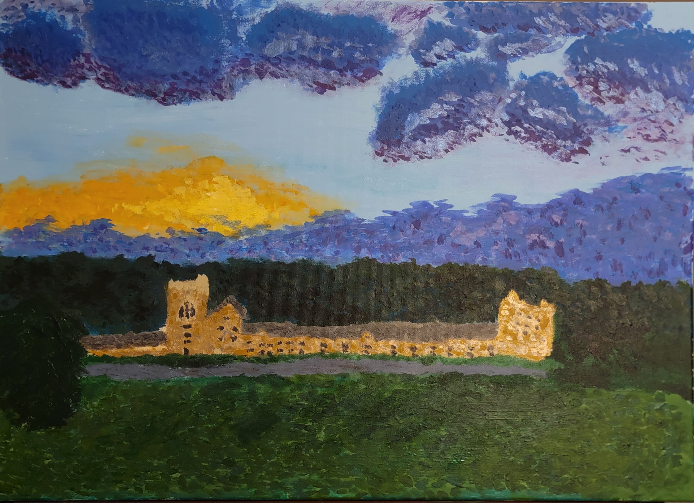 Libe slope from above painting